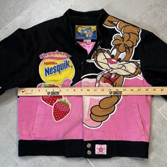 Vintage JH Design Kids/ Women Nesquik Strawberry Jacket Jeff Hamilton - Picture 10 of 16